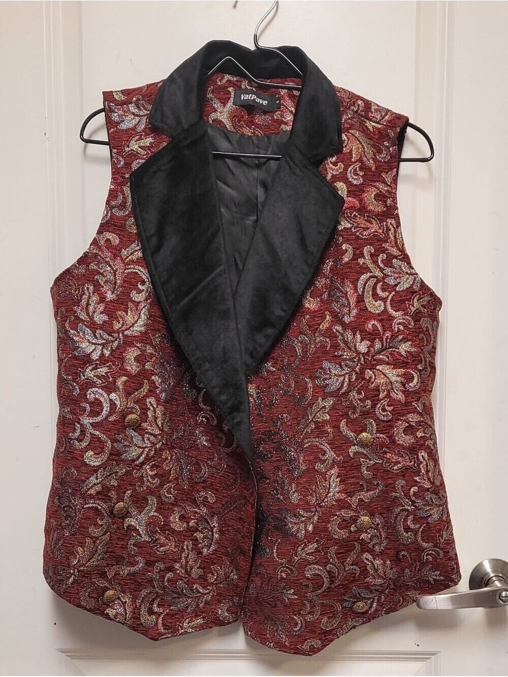 VATPAVE Mens Victorian Steampunk Gothic Vest
